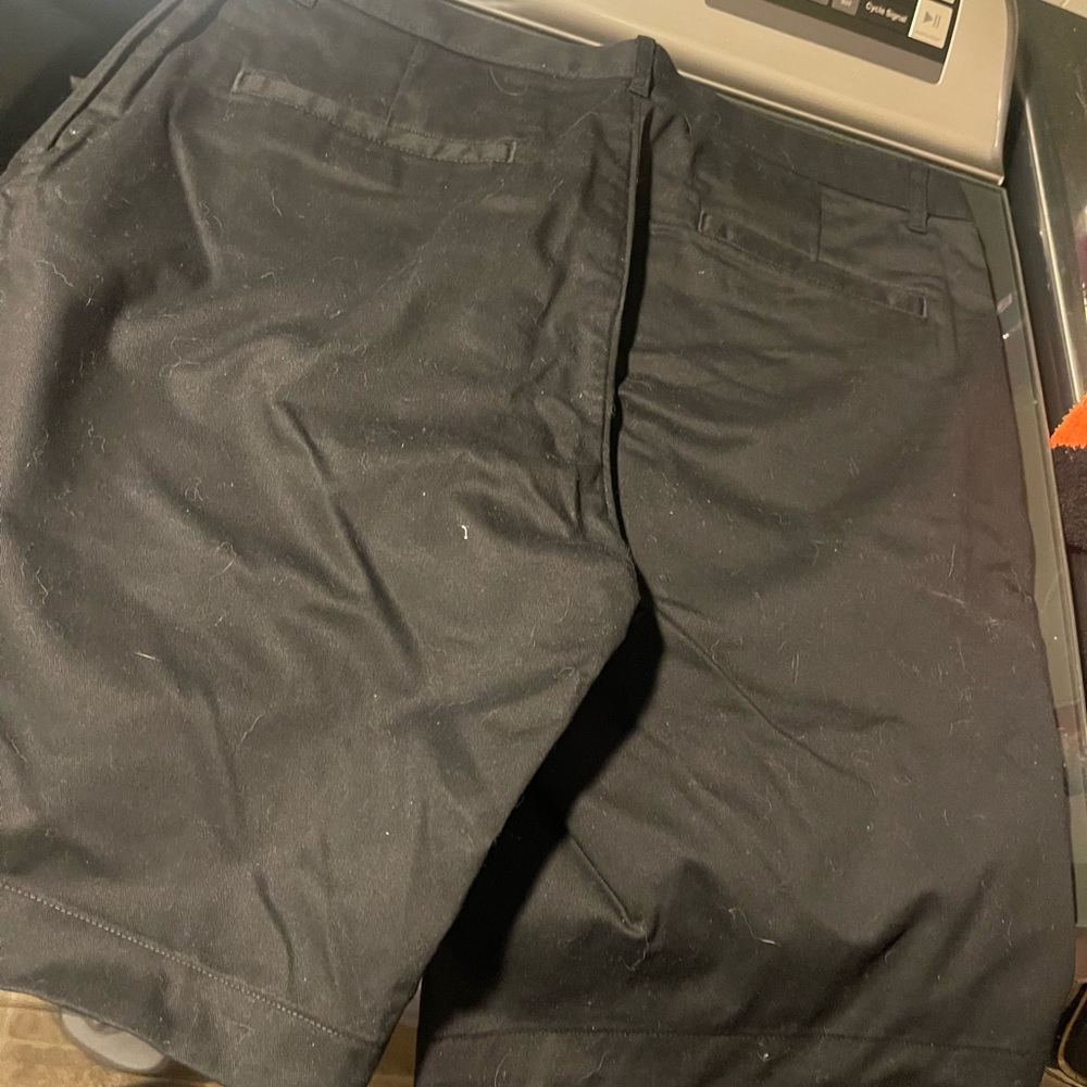 New black cargo style dress shorts.